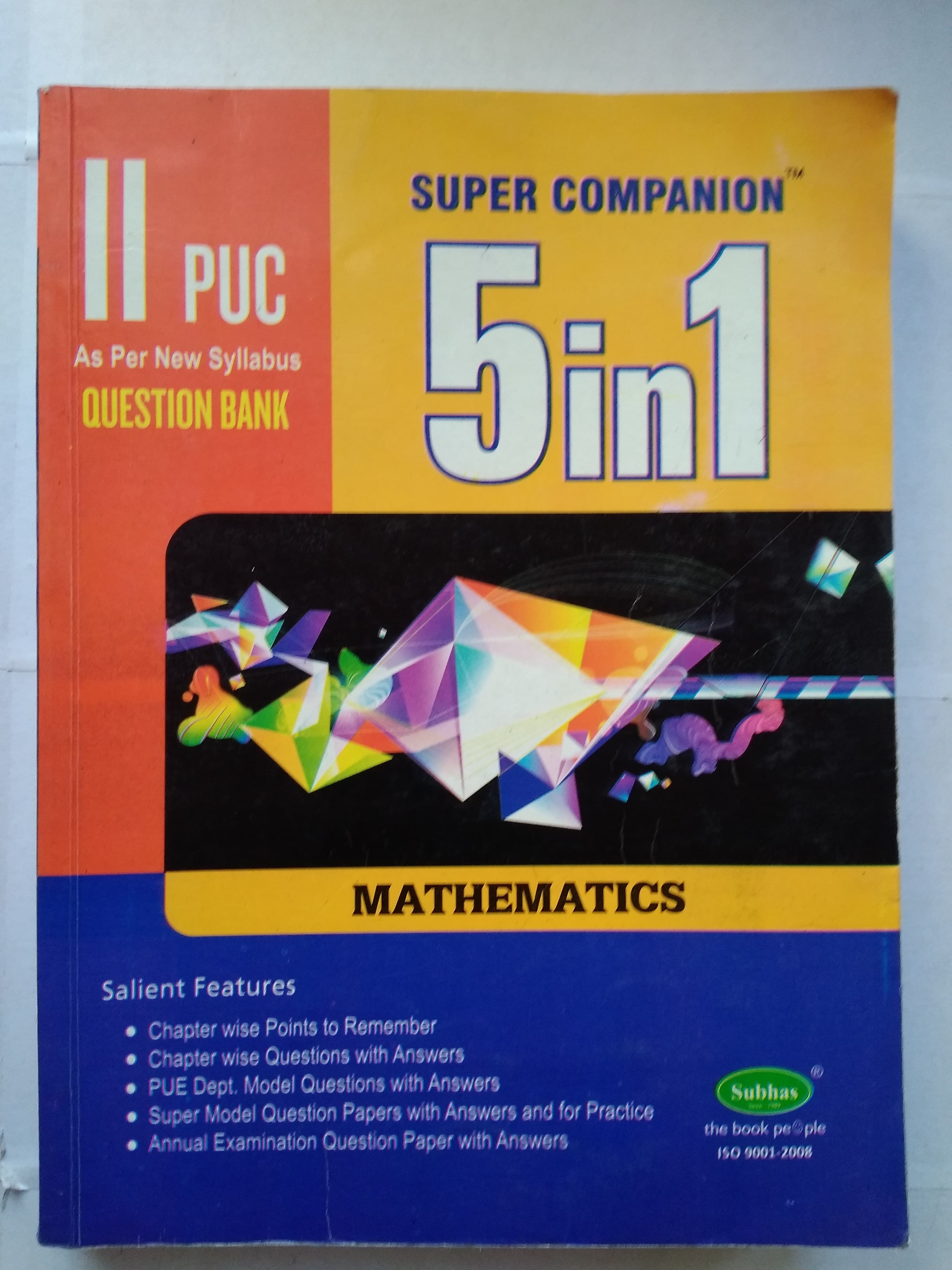 super companion 5 in 1 II PUC as per new syllabus question bank-MATHEMATICS