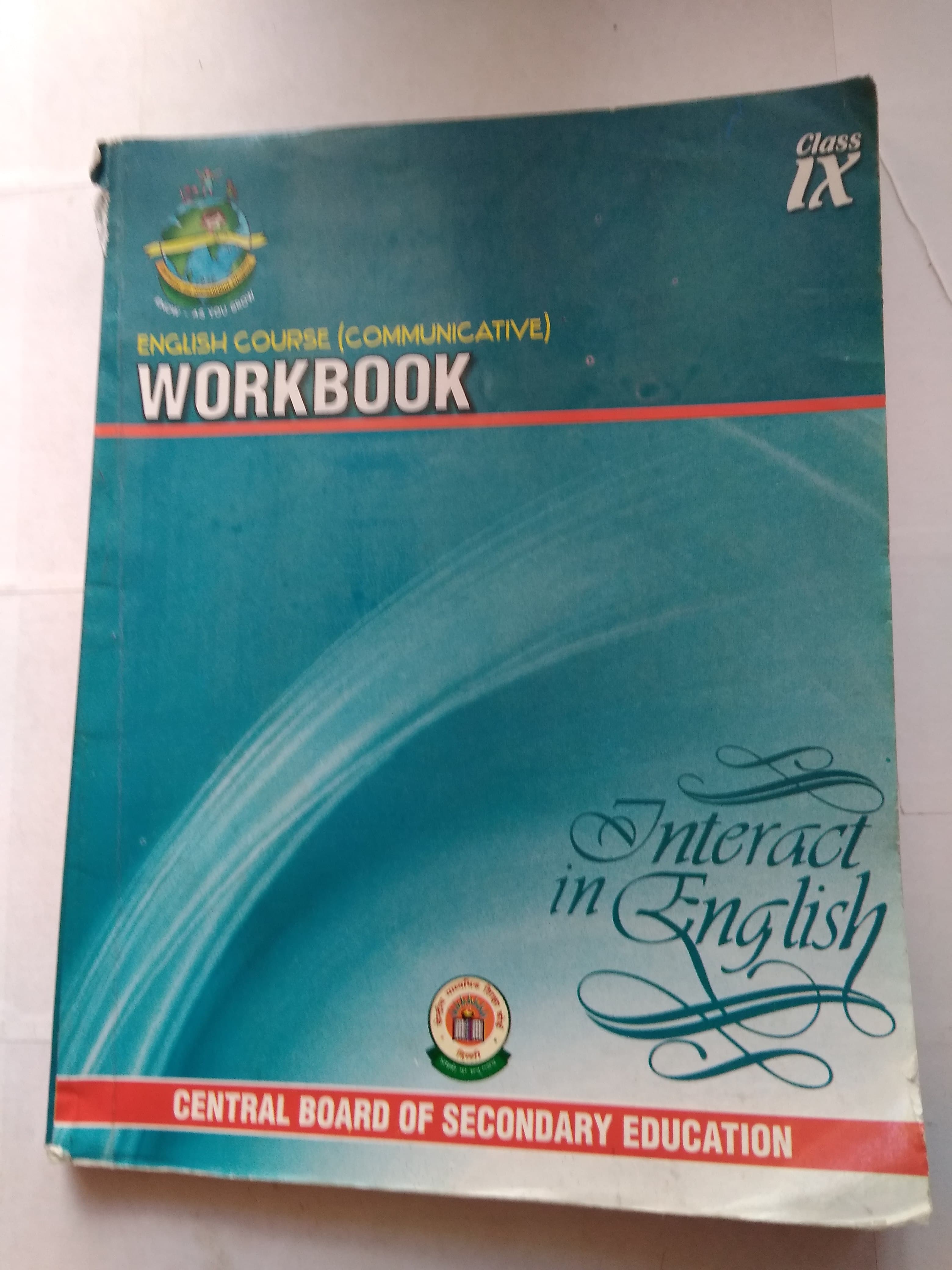 ENGLISH COURSE(COMMUNICATION) WORK BOOK FOR CLASS 9TH-CBSE