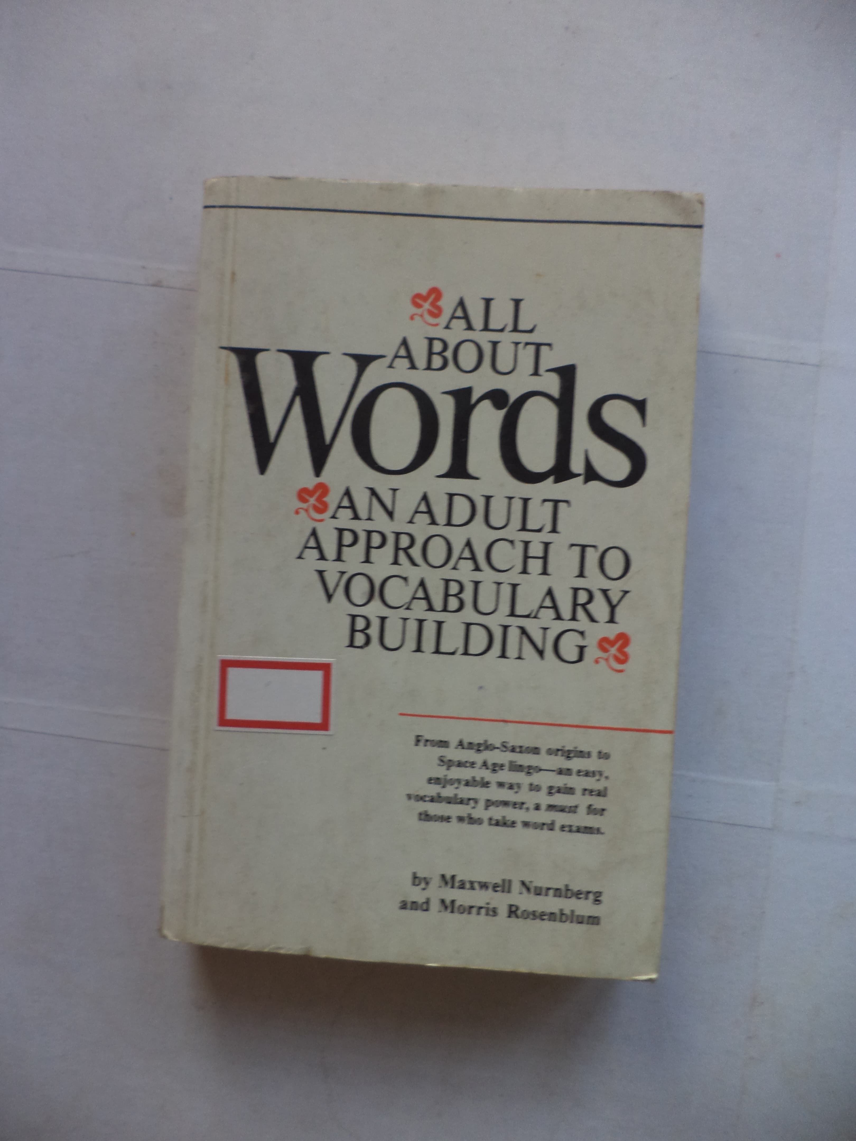 All about words an adult approach to building
