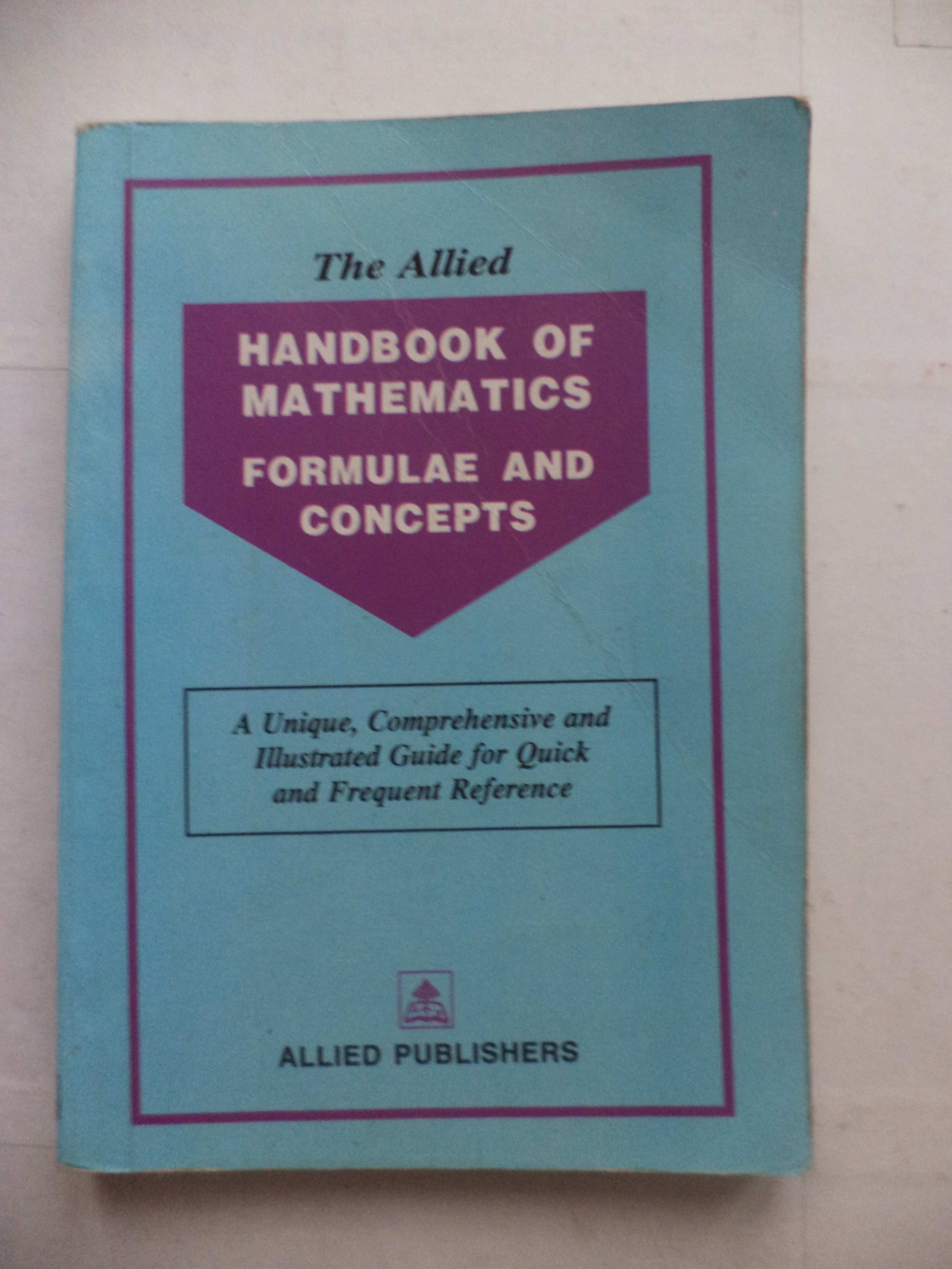 hand book of mathematics formula and concepts