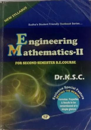 Engineering mathematics-2 for second semester B.E. course