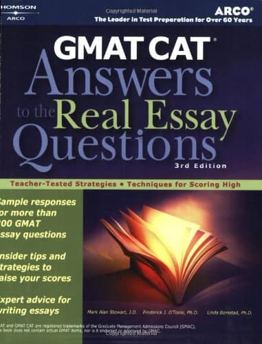 GMAT CAT: Answers to the Real Essay 3rd (Arco GMAT Answers to the Real Essay Questions)