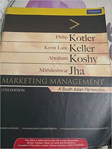 Marketing management a south asian perspective