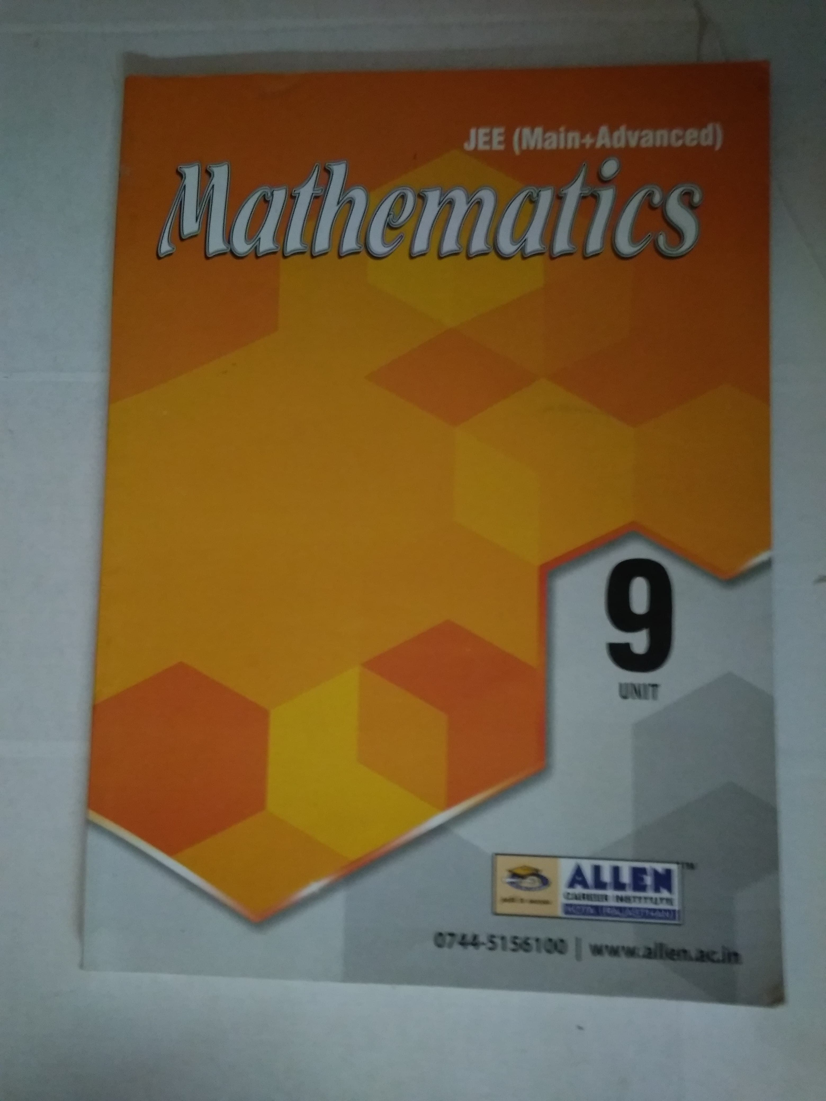 MATHEMATICS JEE(MAIN+ADVANCED) ALLEN CAREER INSTITUTE