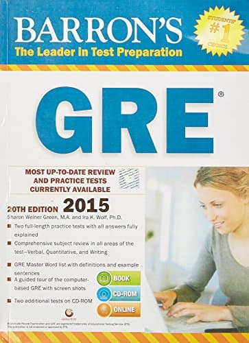 Barron's New GRE: The Leader In Test Preparation 2015 (With CD-ROM)