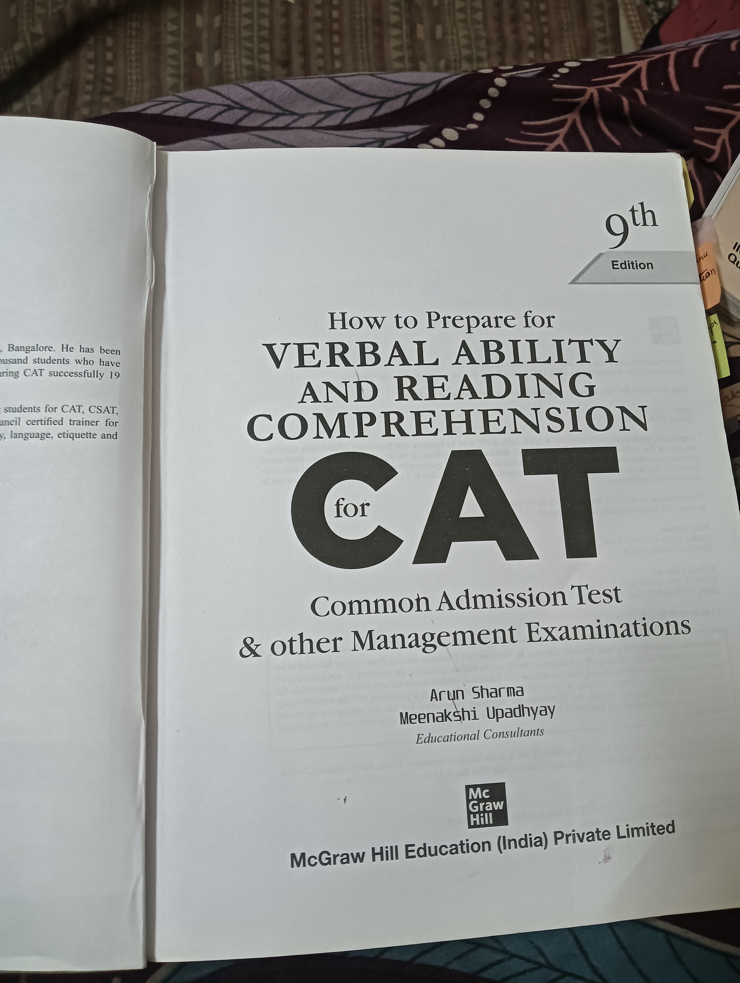 How to Prepare for Verbal Ability and Reading Comprehension for CAT | 9th Edition